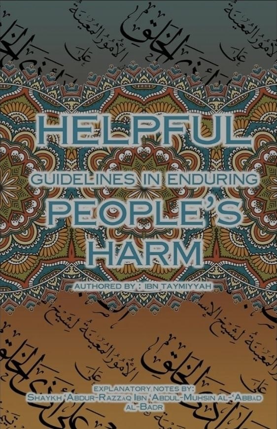Helpful guidlines in enduring people's harm